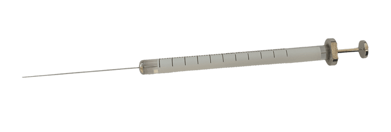 Bild von Syringe; 10 µl; fixed needle; 26G; 50 mm needle length; beveled tip